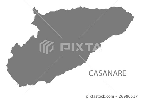 Casanare Colombia Map in grey 26986517