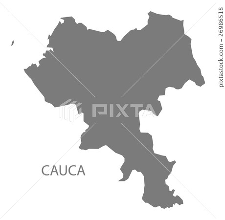 Cauca Colombia Map in grey 26986518