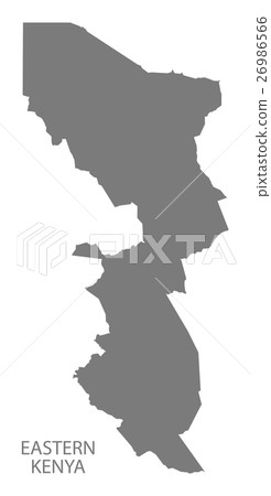 Eastern Kenya Map grey Eastern Kenya Map grey 26986566