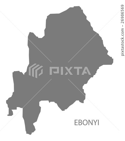 Ebonyi Nigeria Map grey - Stock Illustration [26986569] - PIXTA