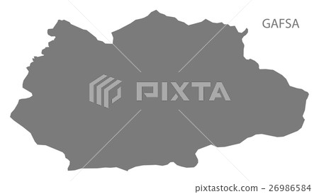 Gafsa Tunisia Map grey Gafsa Tunisia Map grey 26986584