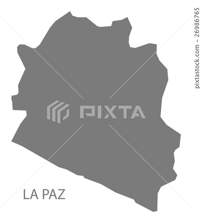 La Paz El Salvador Map grey 26986765