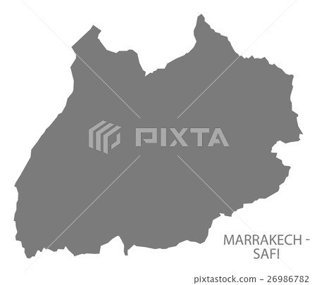 Marrakech - Safi Morocco Map grey Marrakech - Safi Morocco Map grey 26986782