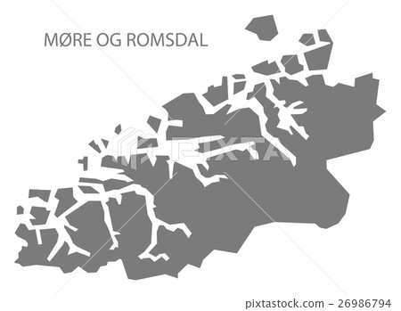 More og Romsdal Norway Map grey More og Romsdal Norway Map grey 26986794