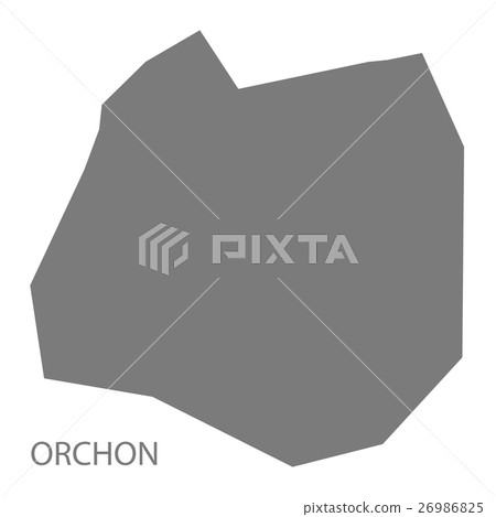 Orchon Mongolia Map grey Orchon Mongolia Map grey 26986825