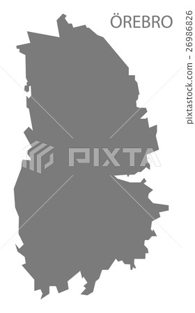 Orebro Sweden Map grey Orebro Sweden Map grey 26986826
