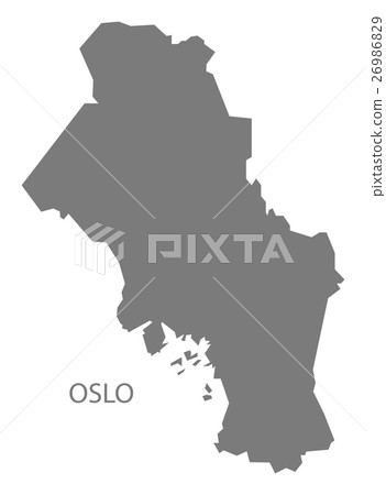 Oslo Norway Map grey 26986829