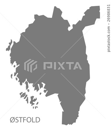 Ostfold Norway Map grey 26986831