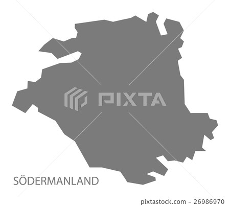Sodermanland Sweden Map grey Sodermanland Sweden Map grey 26986970