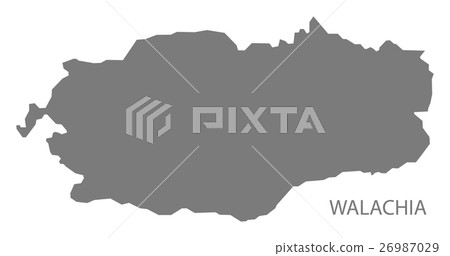 Walachia Romania Map grey Walachia Romania Map grey 26987029