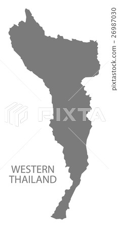 Western Thailand Map grey Western Thailand Map grey 26987030