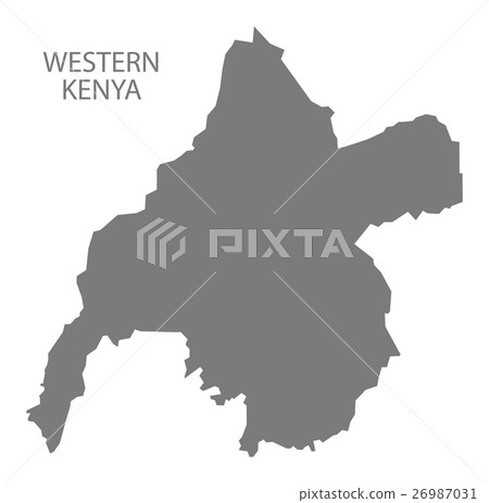 Western Kenya Map grey Western Kenya Map grey 26987031