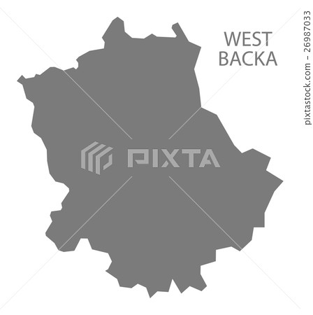West Backa Serbia Map grey West Backa Serbia Map grey 26987033