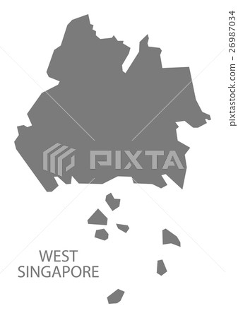 West Singapore Map grey 26987034