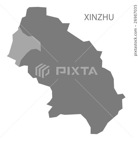 Xinzhu Taiwan Map grey Xinzhu Taiwan Map grey 26987035