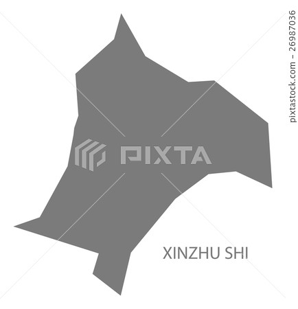Xinzhu Shi Taiwan Map grey Xinzhu Shi Taiwan Map grey 26987036