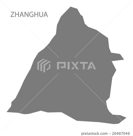 Zhanghua Taiwan Map grey Zhanghua Taiwan Map grey 26987048