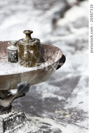 Rustic steelyard detail. Rustic steelyard detail. 26987316