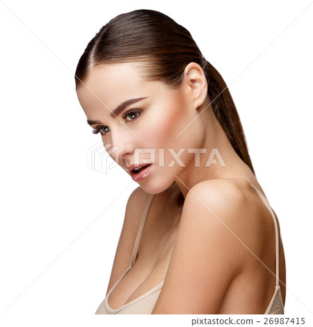 Beautiful Young Woman with Clean Fresh Skin 26987415