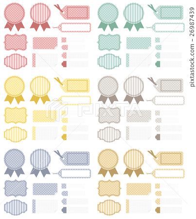 暗淡的顏色標籤和粘滯便箋 插圖素材 圖庫