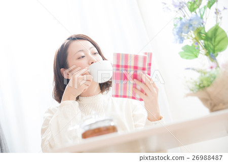 Room relaxing woman Room relaxing woman 26988487