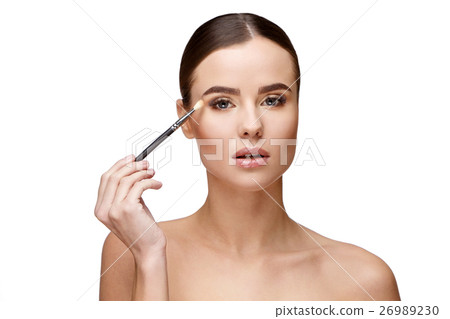 Beautiful Young Woman with Clean Fresh Skin 26989230