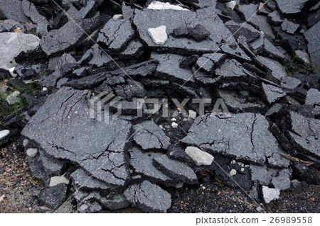 Pile of asphalt road surface 26989558