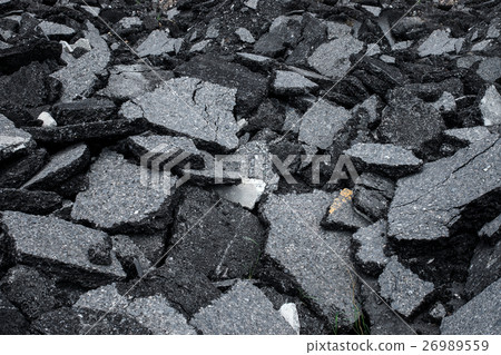Pile of asphalt road surface 26989559
