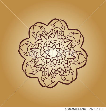 Vintage vector mandala print. Hand drawn abstract Vintage vector mandala print. Hand drawn abstract 26992410