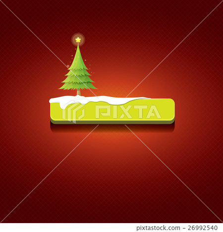 Christmas vector green button with christmas tree Christmas vector green button with christmas tree 26992540