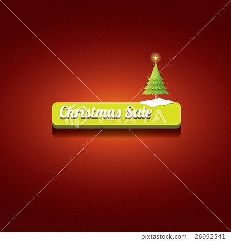 Christmas vector green button with christmas tree Christmas vector green button with christmas tree 26992541