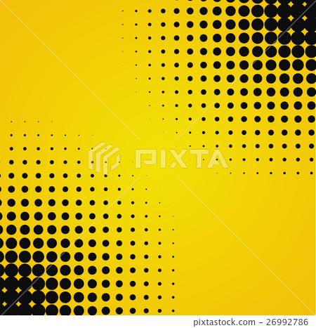 Colored yellow black halftone background Colored yellow black halftone background 26992786