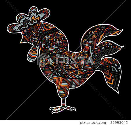 Hand drawn sketch in the shape of a rooster 26993045