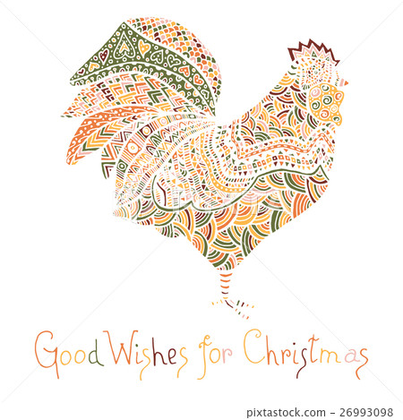 Hand drawn sketch in the shape of a rooster Hand drawn sketch in the shape of a rooster 26993098