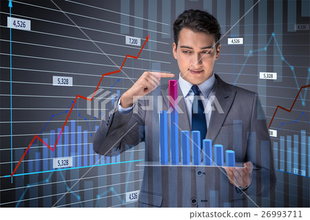 Man in stock trading business concept Man in stock trading business concept 26993711