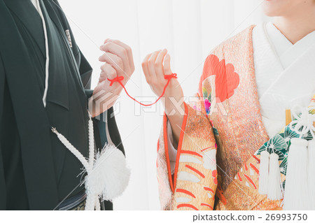 bridal couple, bride and groom, kimono marriage 26993750