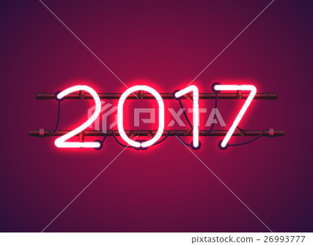 Glowing Red Neon sign 2017 26993777