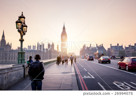 Westminster Bridge at sunset, London, UK Westminster Bridge at sunset, London, UK 26994078