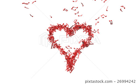 background from lots of red music notes background from lots of red music notes 26994242