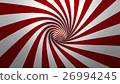 Red and white hypnotic spiral 26994245