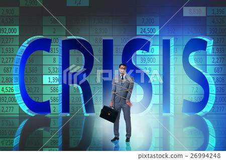 Businessman in crisis business concept Businessman in crisis business concept 26994248