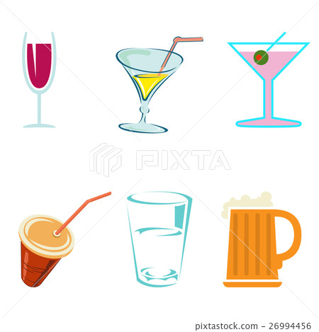 Alcohol drinks and cocktails in glasses 26994456