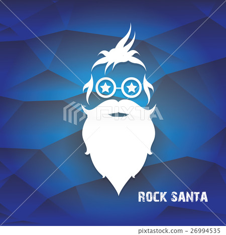 vector Christmas hipster santa claus greeting card vector Christmas hipster santa claus greeting card 26994535