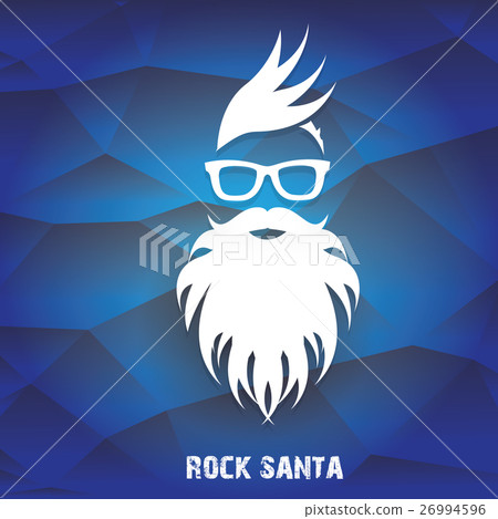vector Christmas hipster santa claus greeting card 26994596
