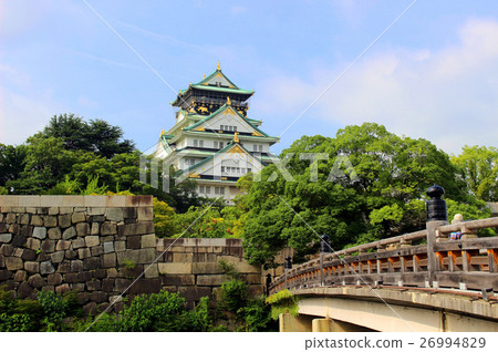 Osaka Castle Temple and the castle tower Osaka Castle Temple and the castle tower 26994829