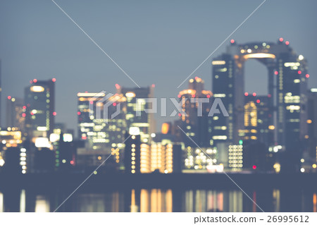 Night view of the city Japanese building group Night view of the city Japanese building group 26995612