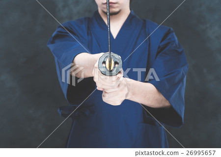 Male Japanese sword and Japanese clothing men Male Japanese sword and Japanese clothing men 26995657