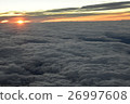 The sea of clouds and sunset seen from an airplane (2) 26997608