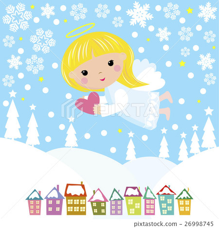 Cute Angel with a heart 26998745