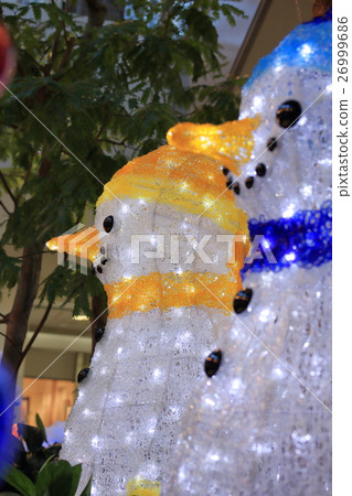 Illumination in winter Snowman Illumination in winter Snowman 26999686